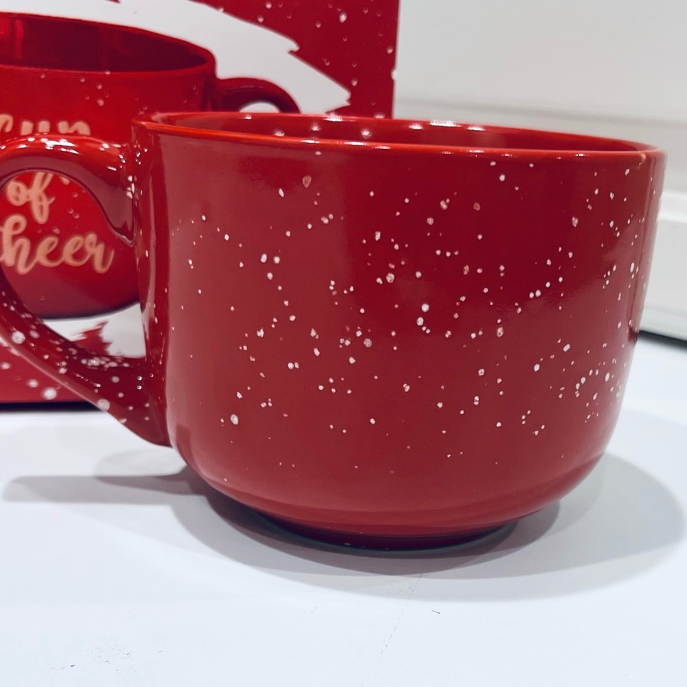 NEW! Red “Cup of Cheer” Mug New In Box - Picture 8 of 14